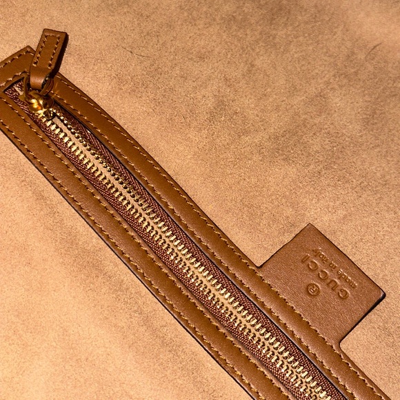 COA -Auth Gucci Chain Hobo GG Coated Canvas Large Brown - Picture 15 of 16